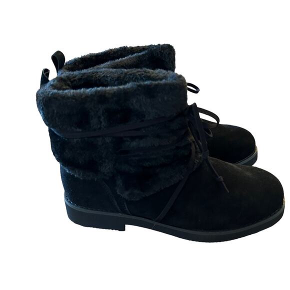 Style & Co Zijune Cold Weather Winter Ankle Boot Faux Fur Trim NEW Size 5 Black - Picture 3 of 8